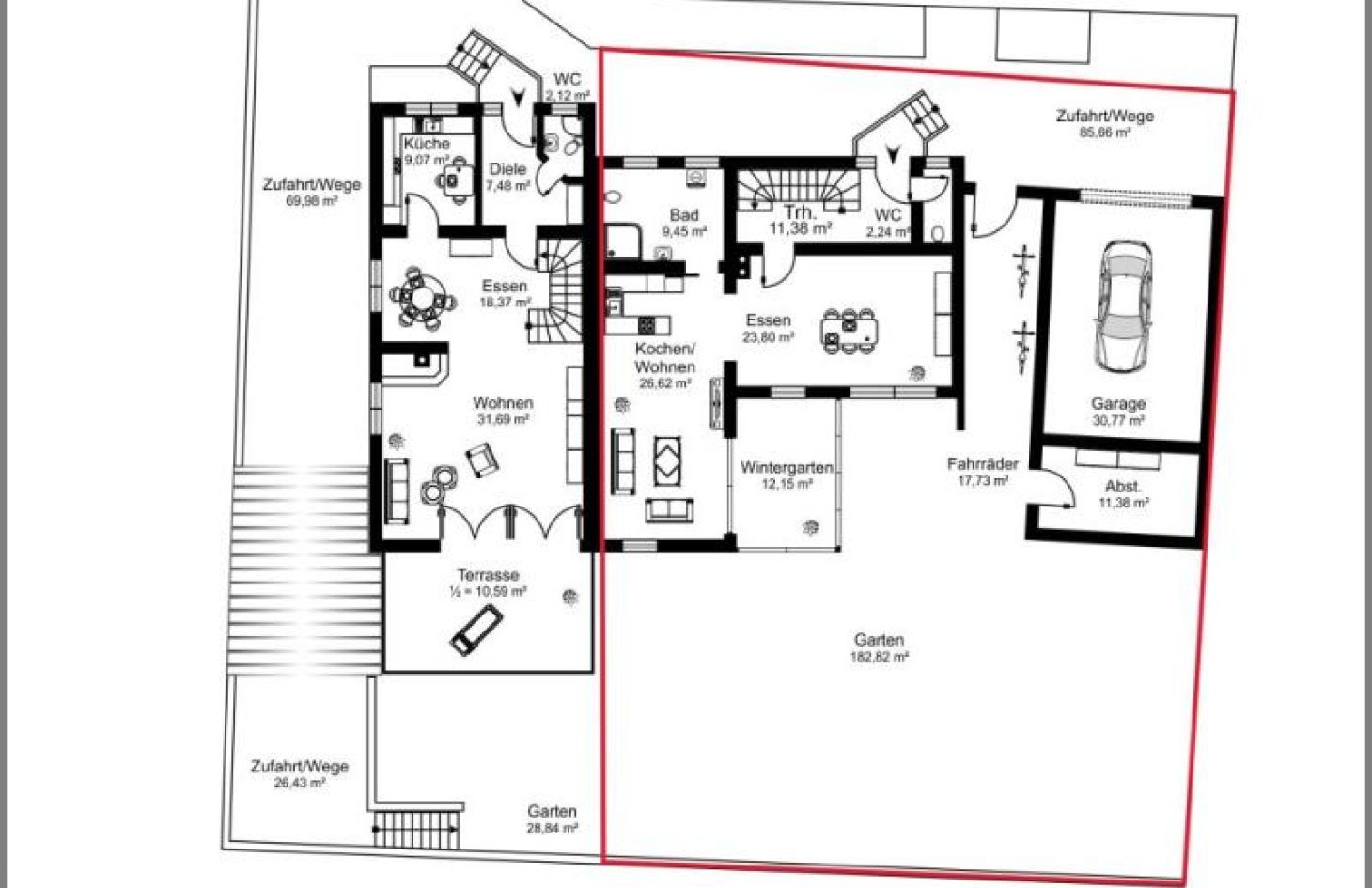 EG von Schöne, modernisierte Doppelhaushälfte 2 von 2 in ruhiger Lage!
 in Oberkirch bei Dhonau Immobilien-Makler Ortenau