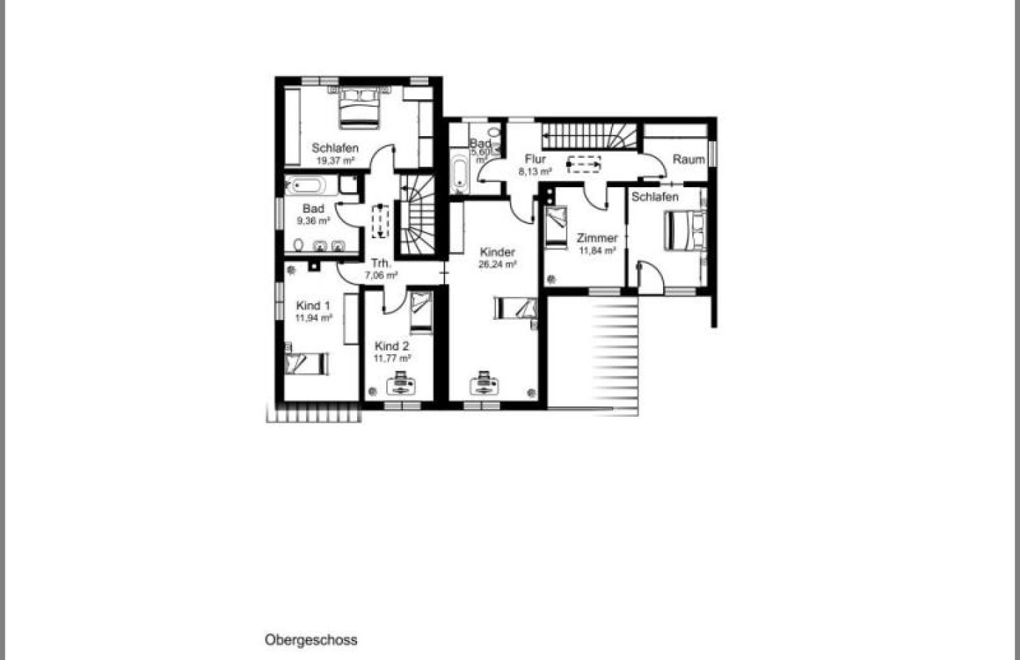 OG von Zweifamilienhaus/Mehrgenerationenhaus - 2 DHH kombinierbar in Top-Lage! in Oberkirch bei Dhonau Immobilien-Makler Ortenau