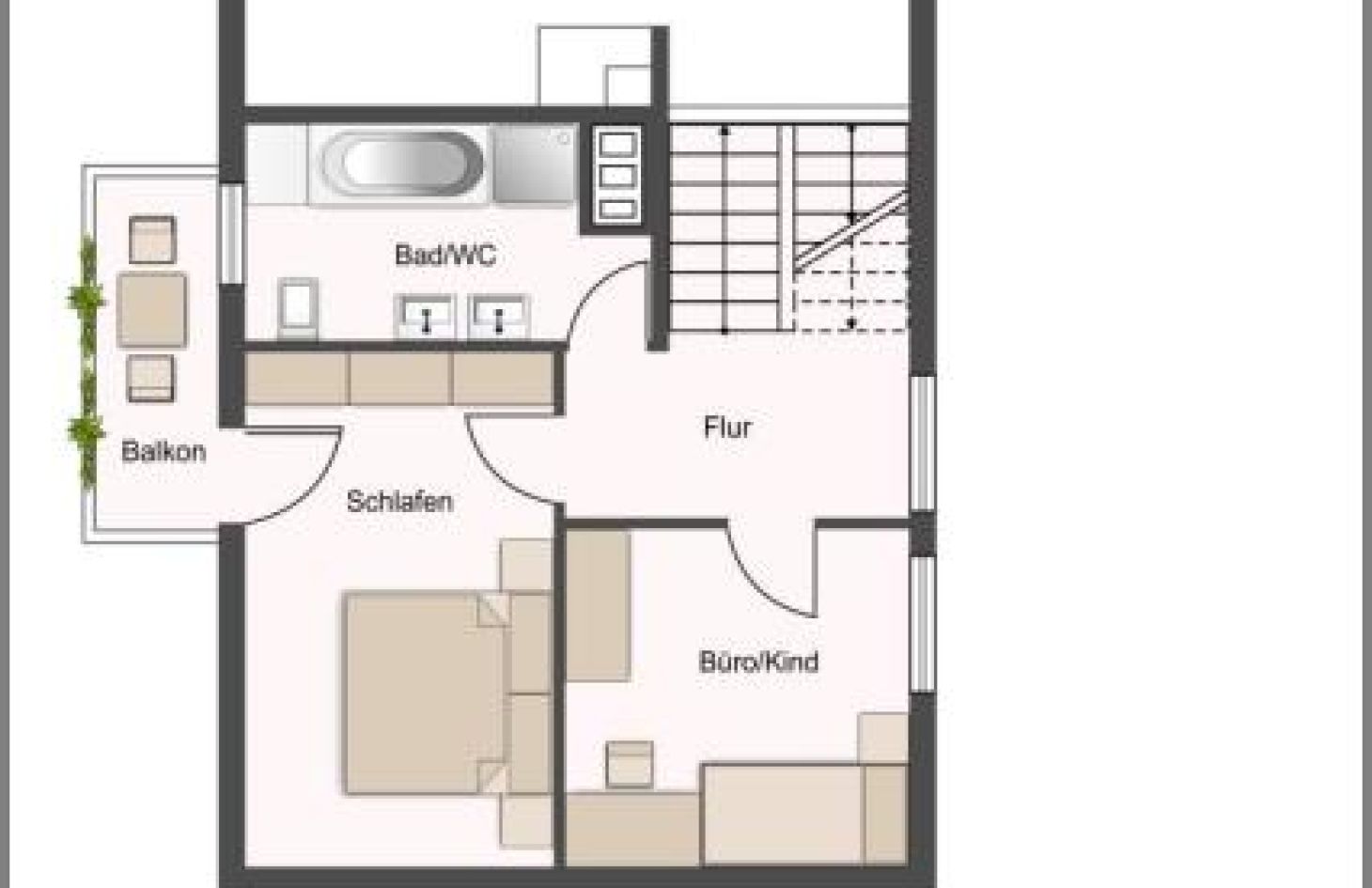 Grundriss Dachraum von Exklusiv anders! Schickes Einfamilienhaus im Grünen in bester Wohnlage  in Lauf bei Dhonau Immobilien-Makler Ortenau